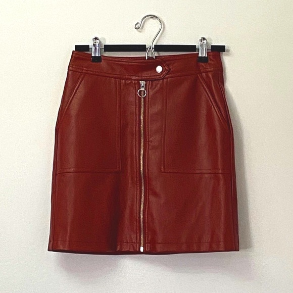 ONLY Abigail Leather Miniskirt - Picture 2 of 7
